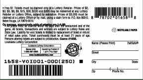 Crawfish Ca$Hout scratchcard - game number #1658 - back