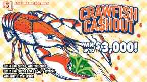 Crawfish Ca$Hout scratchcard - game number #1658 - front