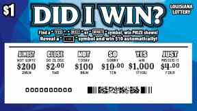 Did I Win? scratchcard - game number #1606 - front-scratched