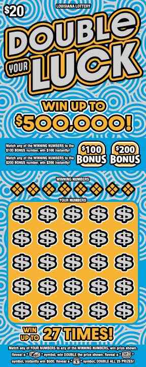 Double Your Luck scratchcard - game number #1676 - front