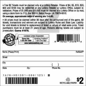 Electric 8S scratchcard - game number #1678 - back