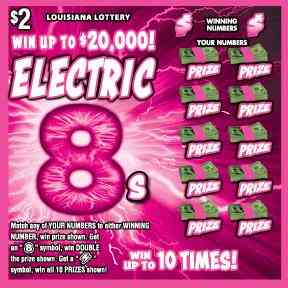 Electric 8S scratchcard - game number #1678 - front