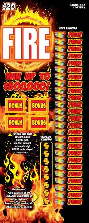 Fire/Ice scratchcard - game number #1689 - front