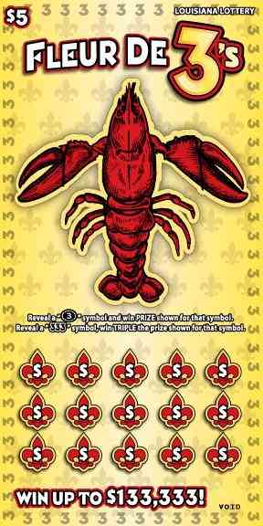 Fleur De 3'S scratchcard - game number #1652 - front