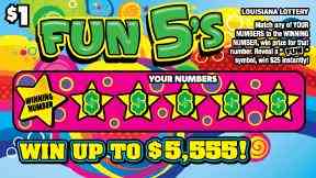 Fun 5'S scratchcard - game number #1645 - front