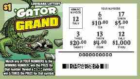 Gator Grand scratchcard - game number #1633 - front-scratched