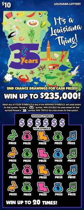 It's A Louisiana Thing! scratchcard - game number #1669 - front