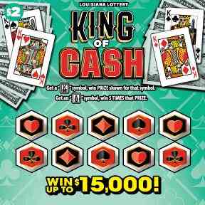 King Of Cash scratchcard - game number #1695 - front