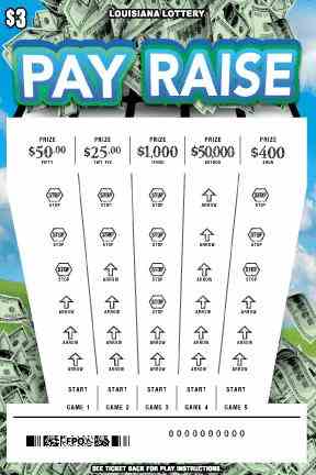 Pay Raise scratchcard - game number #1696 - front-scratched