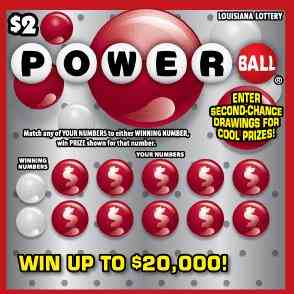 Powerball scratchcard - game number #1662 - front