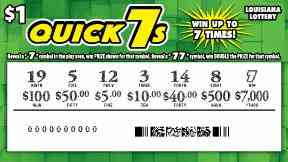 Quick 7S scratchcard - game number #1674 - front-scratched