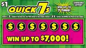 Quick 7S scratchcard - game number #1674 - front