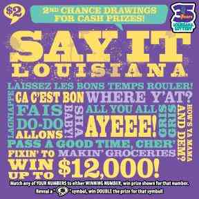 Say It Louisiana scratchcard - game number #1666 - front