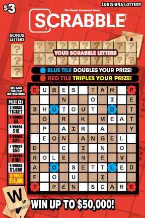 Scrabble Crossword scratchcard - game number #1612 - front