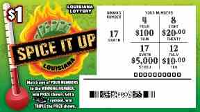 Spice It Up scratchcard - game number #1601 - front-scratched