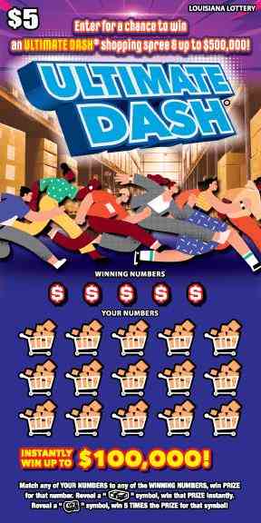 Ultimate Dash scratchcard - game number #1673 - front