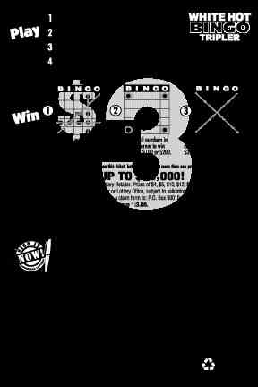 White Hot Bingo Tripler scratchcard - game number #1603 - back