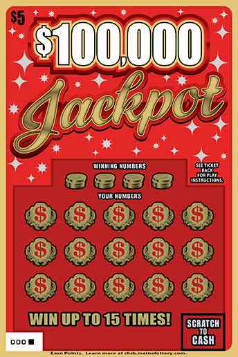 $100,000 Jackpot scratchcard - game number #0 - front