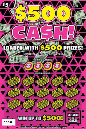 $500 Ca$H! scratchcard - game number #0 - front