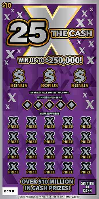 25X The Cash scratchcard - game number #0 - front