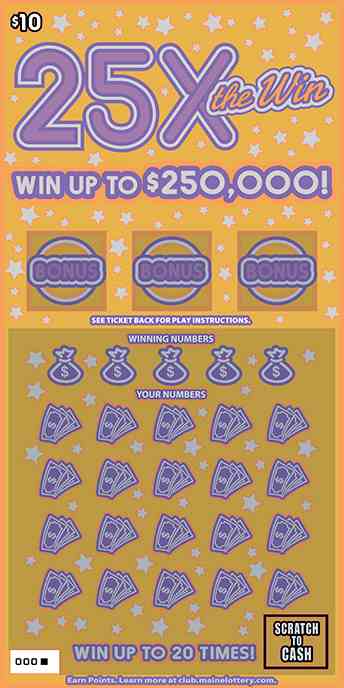 25X The Win scratchcard - game number #0 - front