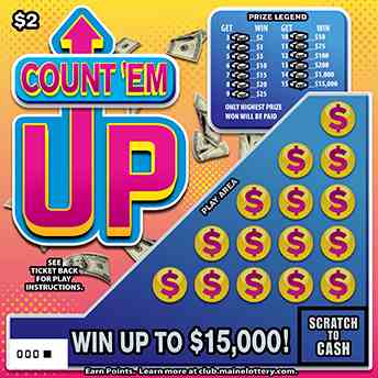 Count 'Em Up scratchcard - game number #0 - front