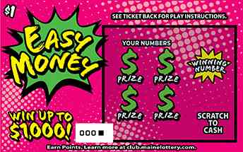 Easy Money scratchcard - game number #0 - front