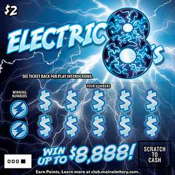 Electric 8'S scratchcard - game number #0 - front