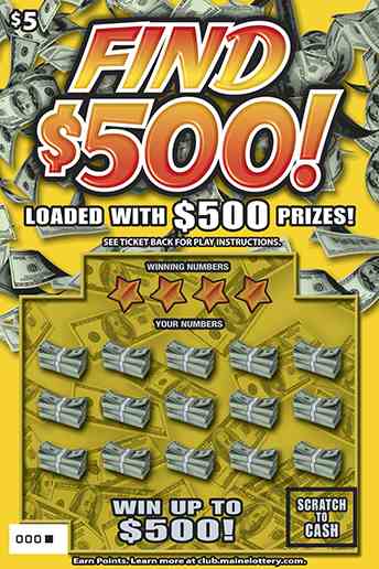 Find $500! scratchcard - game number #0 - front