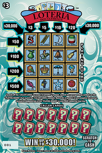 Loteria scratchcard - game number #0 - front