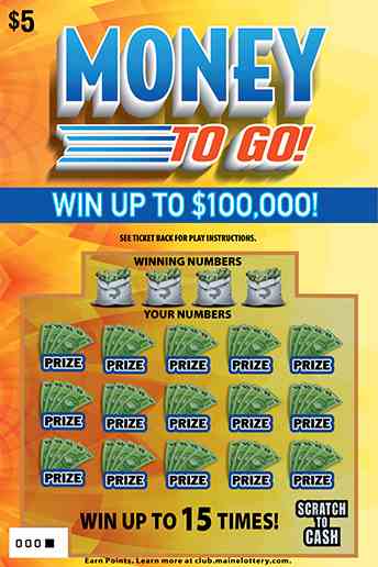 Money To Go! scratchcard - game number #0 - front