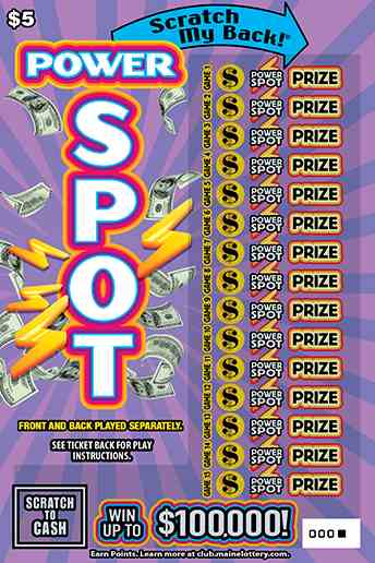 Power Spot scratchcard - game number #0 - front