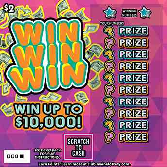 Win Win Win scratchcard - game number #0 - front