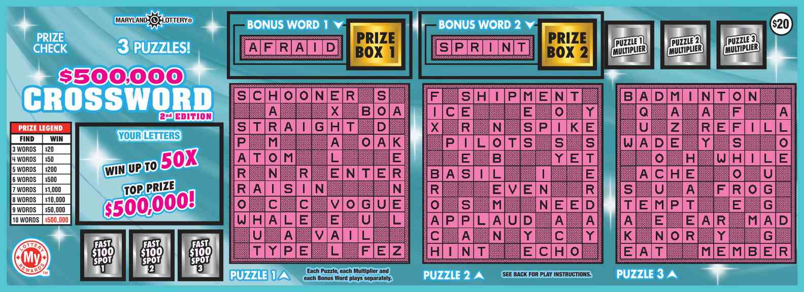 $500,000 Crossword