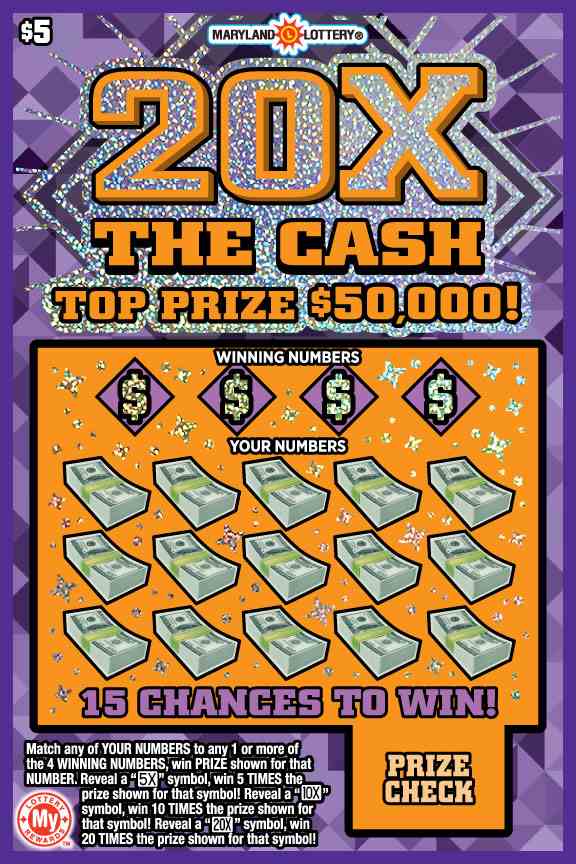 20X The Cash scratchcard - game number #674 - front