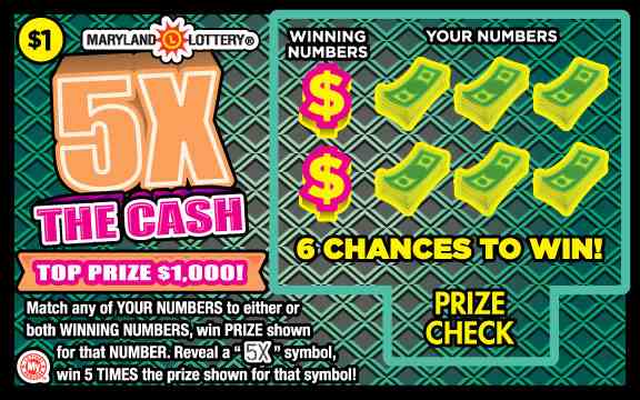 5X The Cash scratchcard - game number #779 - front