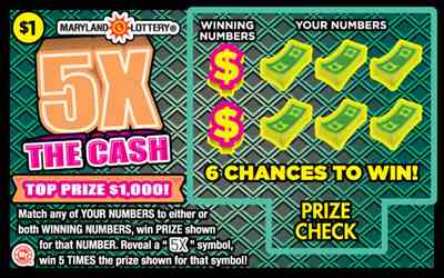 5X The Cash scratchcard - game number #779 - front