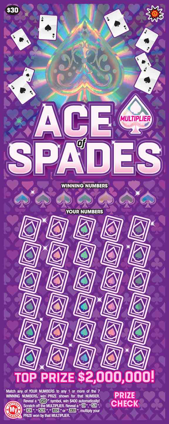 Ace Of Spades scratchcard - game number #766 - front