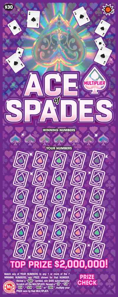 Ace Of Spades scratchcard - game number #766 - front
