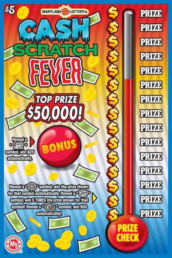Cash Scratch Fever scratchcard - game number #755 - front
