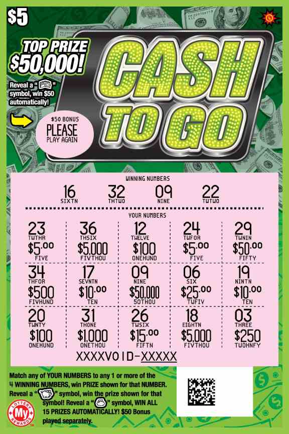 Cash To Go scratchcard - game number #720 - front-scratched