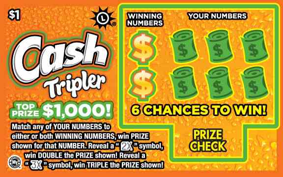 Cash Tripler scratchcard - game number #785 - front