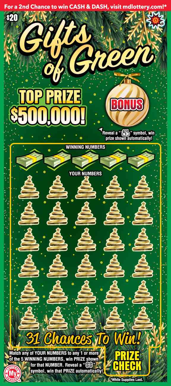 Gifts Of Green scratchcard - game number #772 - front