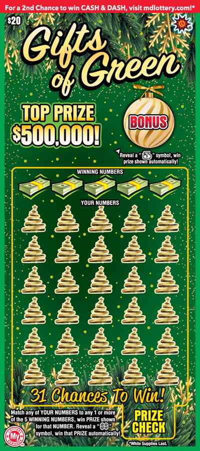 Gifts Of Green scratchcard - game number #772 - front