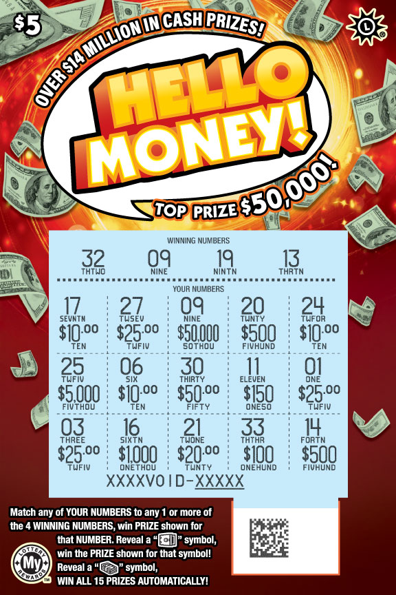 Hello Money! scratchcard - game number #817 - front-scratched