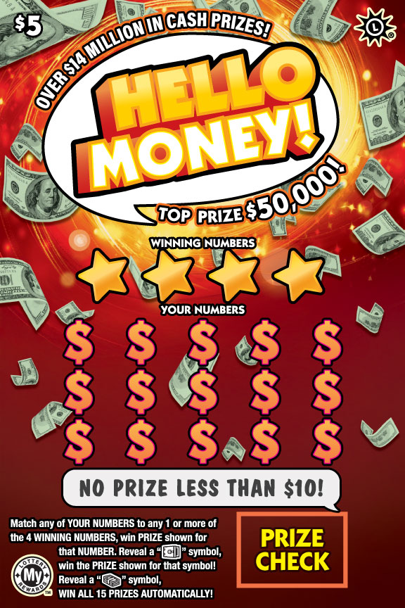 Hello Money! scratchcard - game number #817 - front