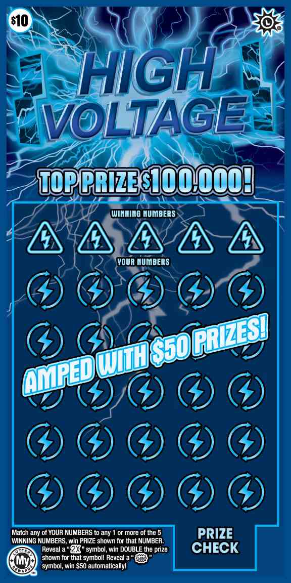 High Voltage scratchcard - game number #814 - front