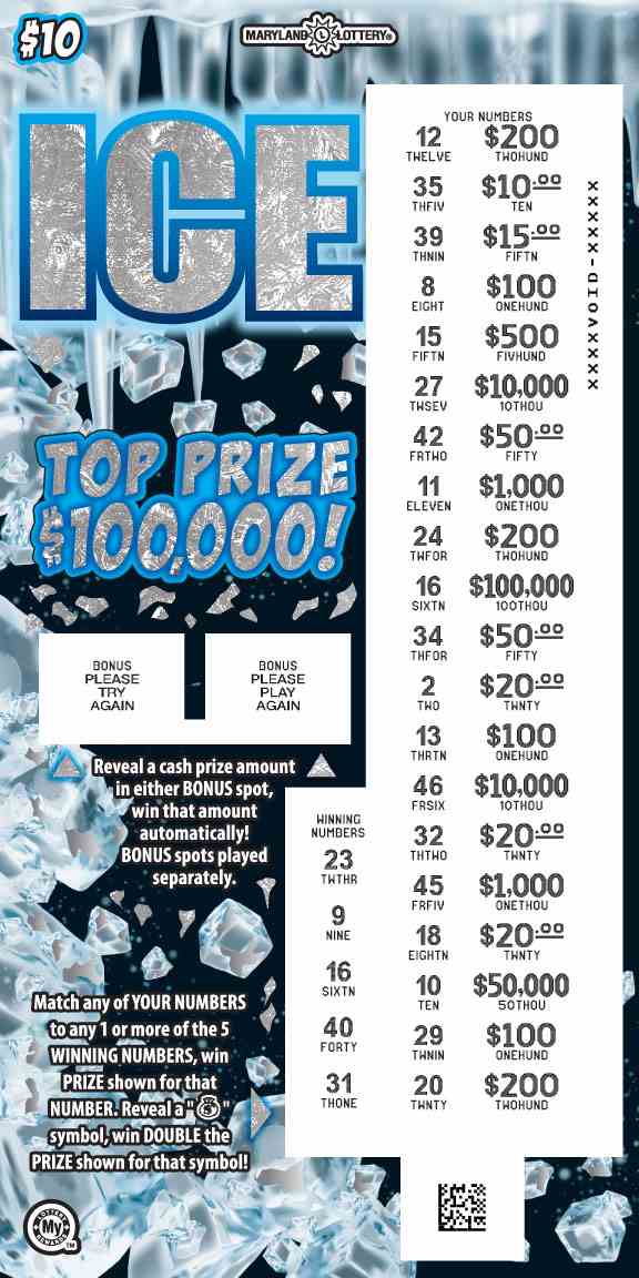Ice scratchcard - game number #742 - front-scratched
