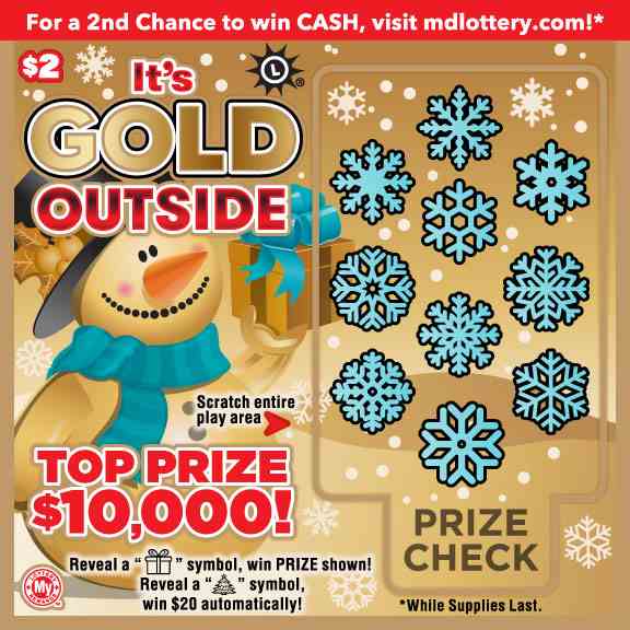 It's Gold Outside scratchcard - game number #714 - front