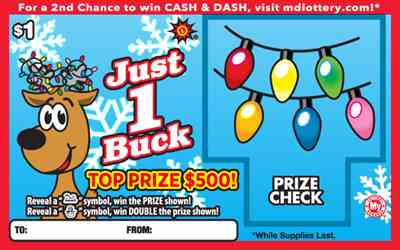 Just 1 Buck scratchcard - game number #767 - front